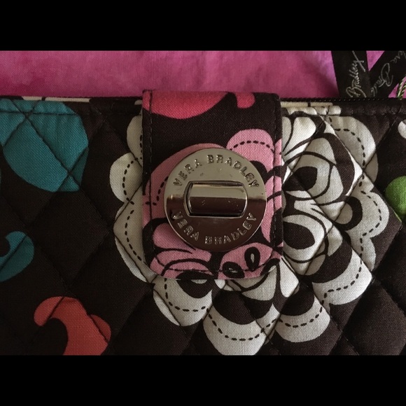 New Very Bradley Turn Lock Wallet and Check Book Cover - Picture 8 of 12